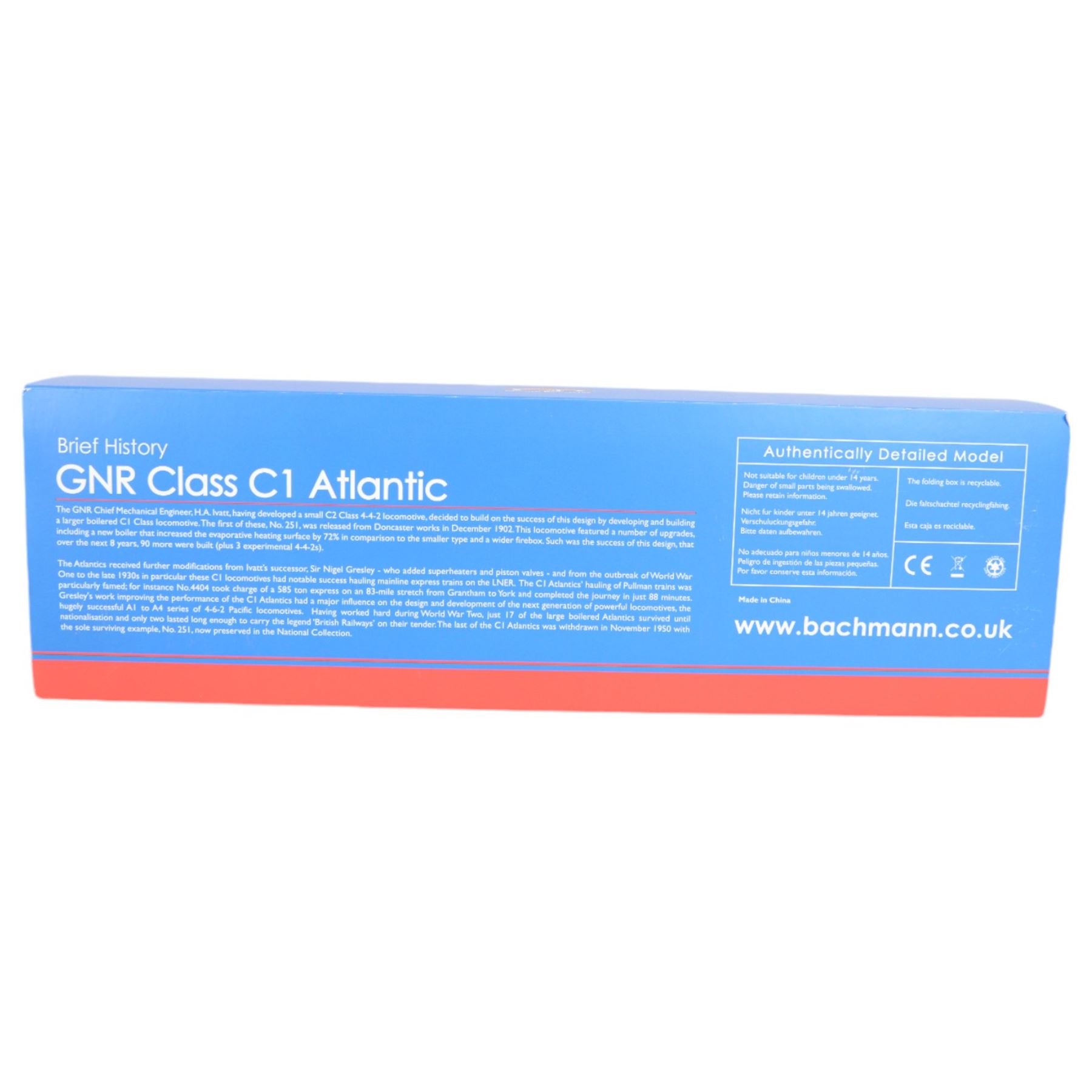 Bachmann '00' gauge 31765NRM National Railway Museum Edition GNR Class C1 Atlantic no. 3251 in LNER green livery, boxed