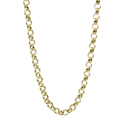  9ct gold belcher chain necklace with clip, hallmarked, approx 18.9gm   