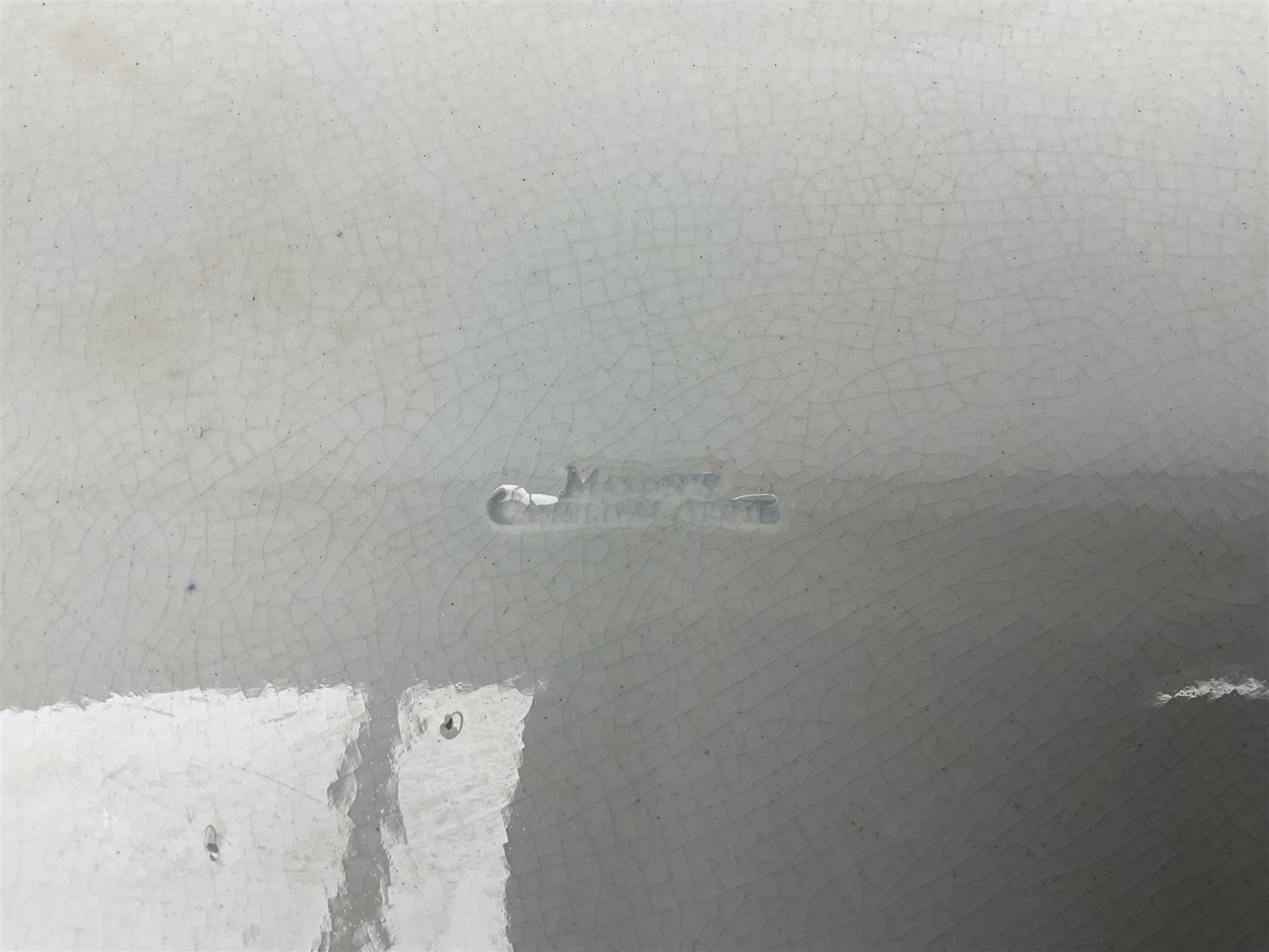 Minton Bombay pattern platter, together with Mason's meat platter, decorated with mythical beast, and two Cauldron Place Opaque China dishes 