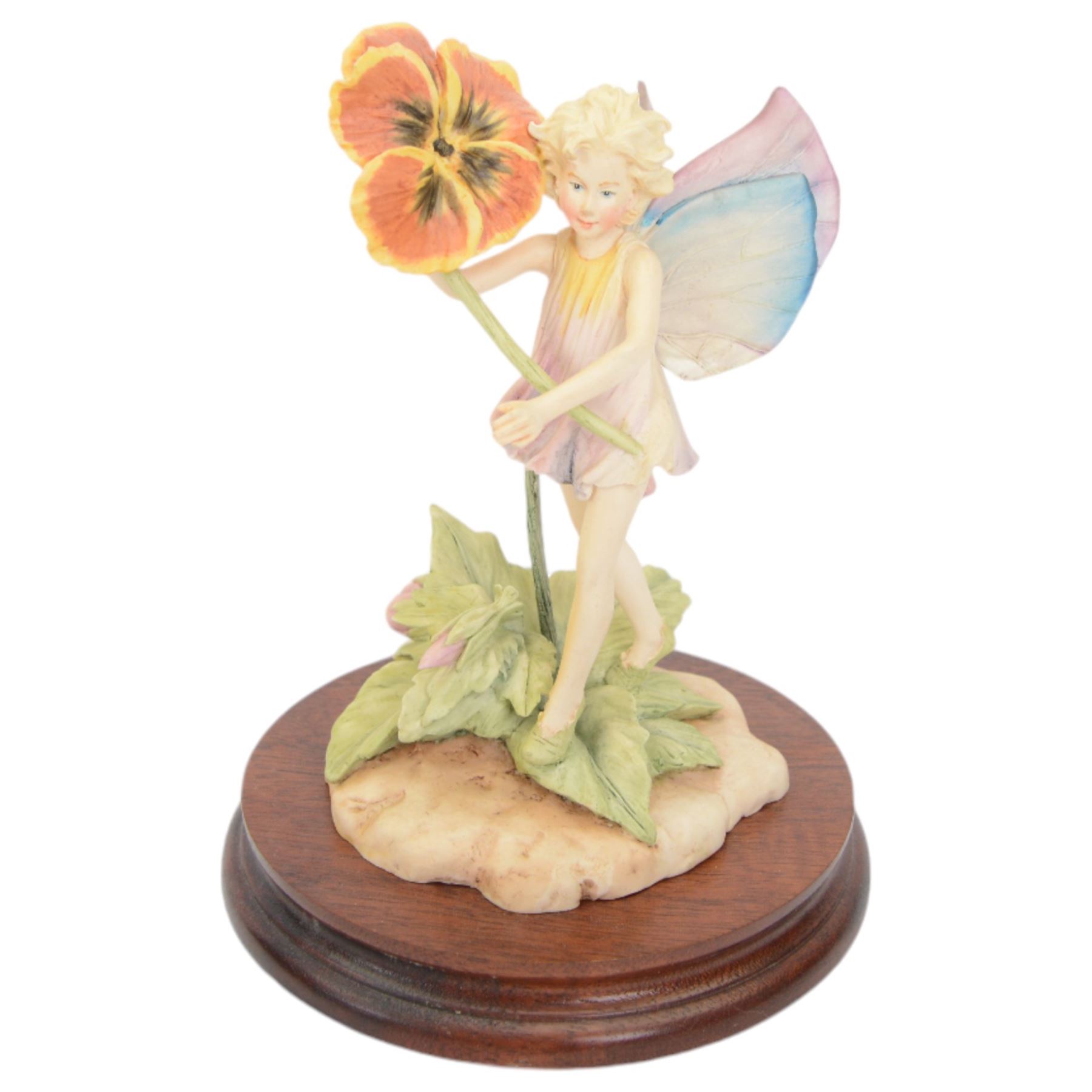 Nine Border Fine Arts Fairies figures, to include Jasmine fairy B0415, The White Bindweed Fairy CF26, Holly Fairy B0417,Wild Cherry Fairy CF25, Strawberry Fairy B0115, The Wind-Flower Fairy B0847, and Narcissus Flower Fairy CF24