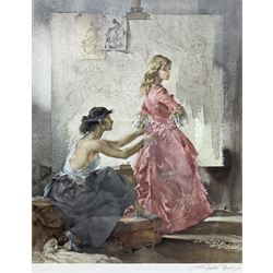 Sir William Russell Flint (Scottish 1880-1969): 'Two Models', limited edition print signed in pencil, with Fine Art Trade Guild blindstamp, pub. The Medici Society, 1960, 37cm x 28cm