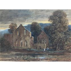 David Cox (British 1783-1859): 'Valle Crucis Abbey', watercolour signed, titled on mount, ...