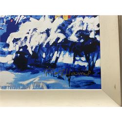 Rolf Harris (Australian 1930-): 'Mending the Nets' 'Mont Sainte Victoire - Homage to Cezanne' and 'Christmas Eve in the Snow', three limited edition giclee prints signed and numbered 53/295, 206/295 and 145/196, max 44cm x 60cm (3)