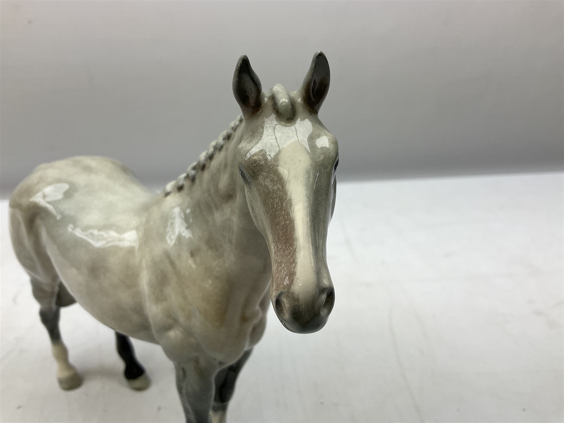 Beswick Grey Roan Hunter, no. H260 with printed mark beneath H19.5cm
