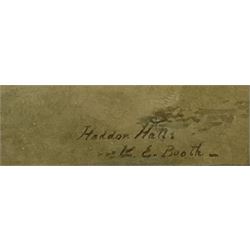Kate E Booth (British fl.1850-1898): 'Haddon Hall', watercolour signed and titled 33cm x 50cm 