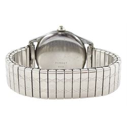 Tudor gentleman's plated manual wind wristwatch, Ref. 709, case No. 625113, dial with Arabic hour markers and subsidiary seconds dial, on expanding stainless steel strap