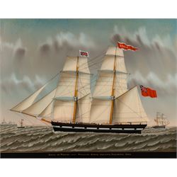 English School (19th century): 'Kezia of Whitby, Capt. William Steel, Passing Flushing, 18...
