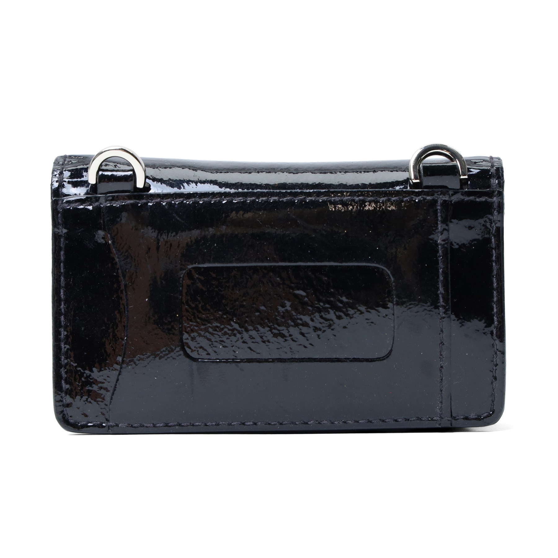 Mulberry - Bayswater Micro Messenger belt pouch, back drummed patent leather, with silver-tone Postman’s Lock fastening and detachable adjustable strap, with Mulberry dust bag