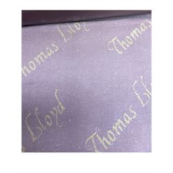 Thomas Lloyd - Georgian style wing back armchair, upholstered in buttoned oxblood leather