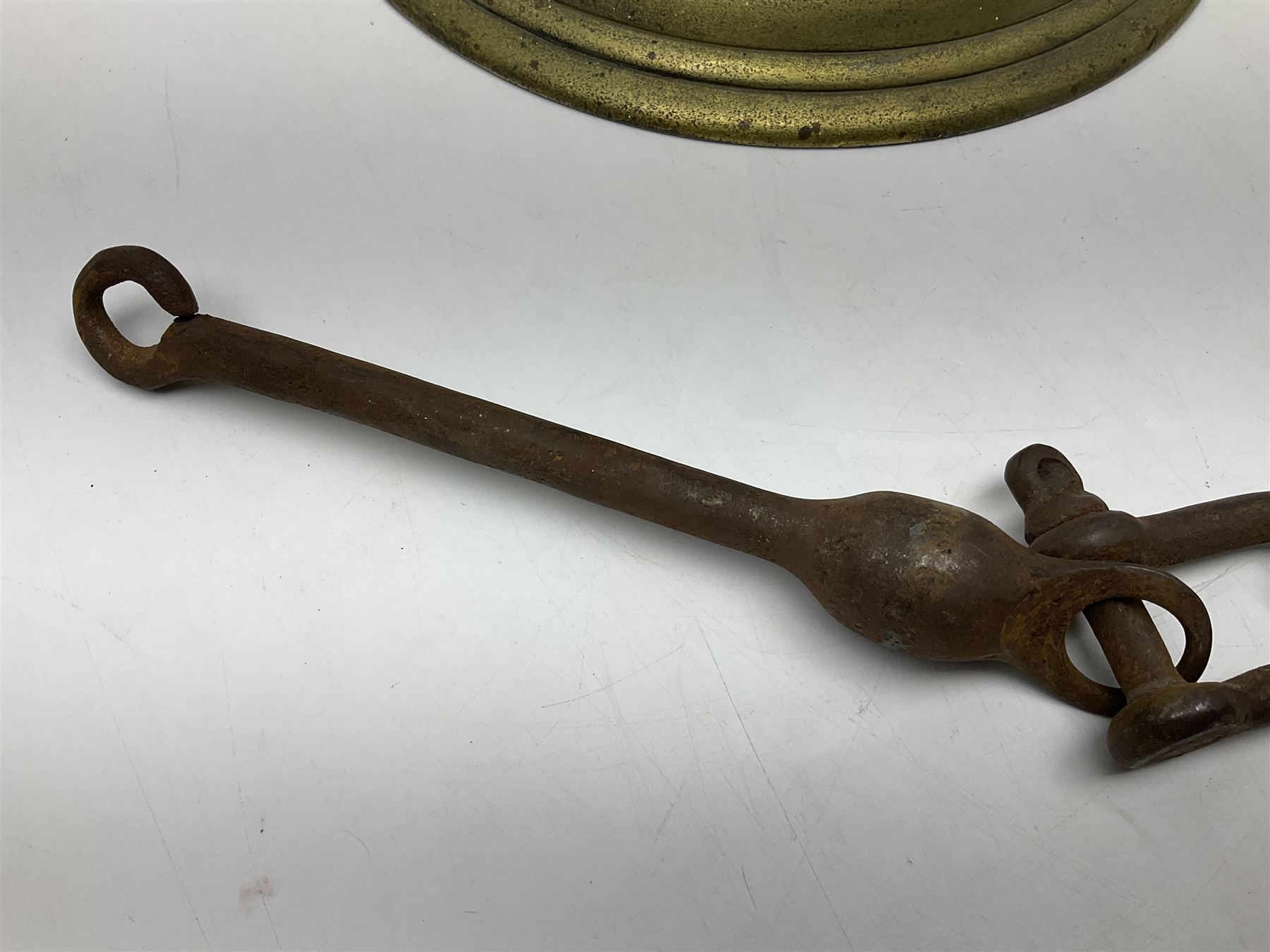 Ship's bell inscribed 'SS Stock Force', the Stock Force later became one of the WW1 'Q' ships and the engines were supplied by Earles Shipbuilders of Hull, H35cm, Notes: The SS Stock Force was built as a small coastal steamship and became HMS Stock FOrce when it was hired by the Royal Navy as a decoy ship (Special Service, Q-ship) in January 1918. She was used in the operation to attack the German submarine UB-80. The Stock Force Captain Commander Harold Auten VC, DSC, RD (22 August 1891 – 3 October 1964) was awarded the Victoria Cross in 1918 following his actions as captain of HMS Stock Force