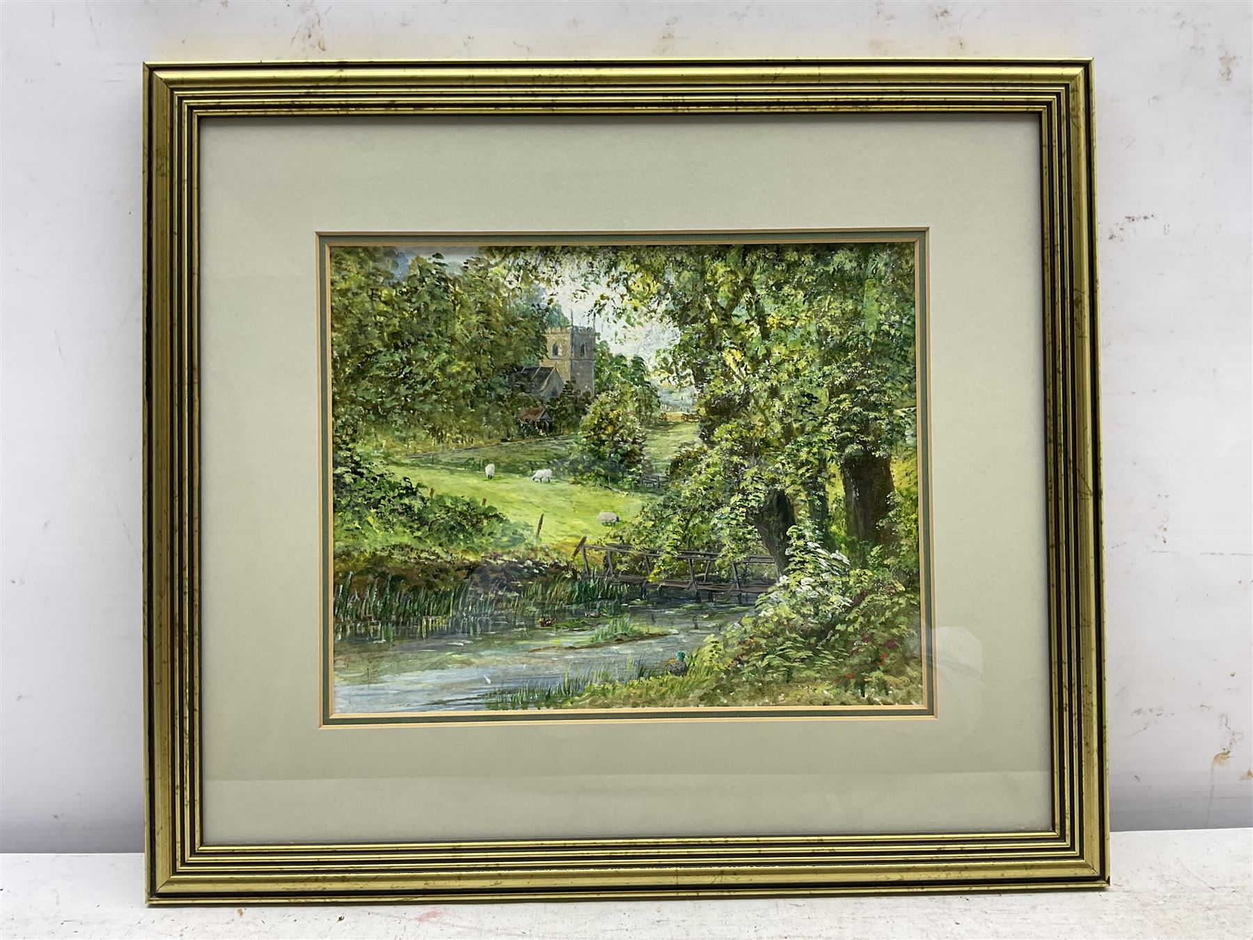 Noel Edwin Smith (British 1935-2016): 'Country Peepshow' and 'Up 'n' Over - Stepping Stile', two acrylics on board, signed and titled verso 19cm x 24cm and 9cm x 9cm (2)