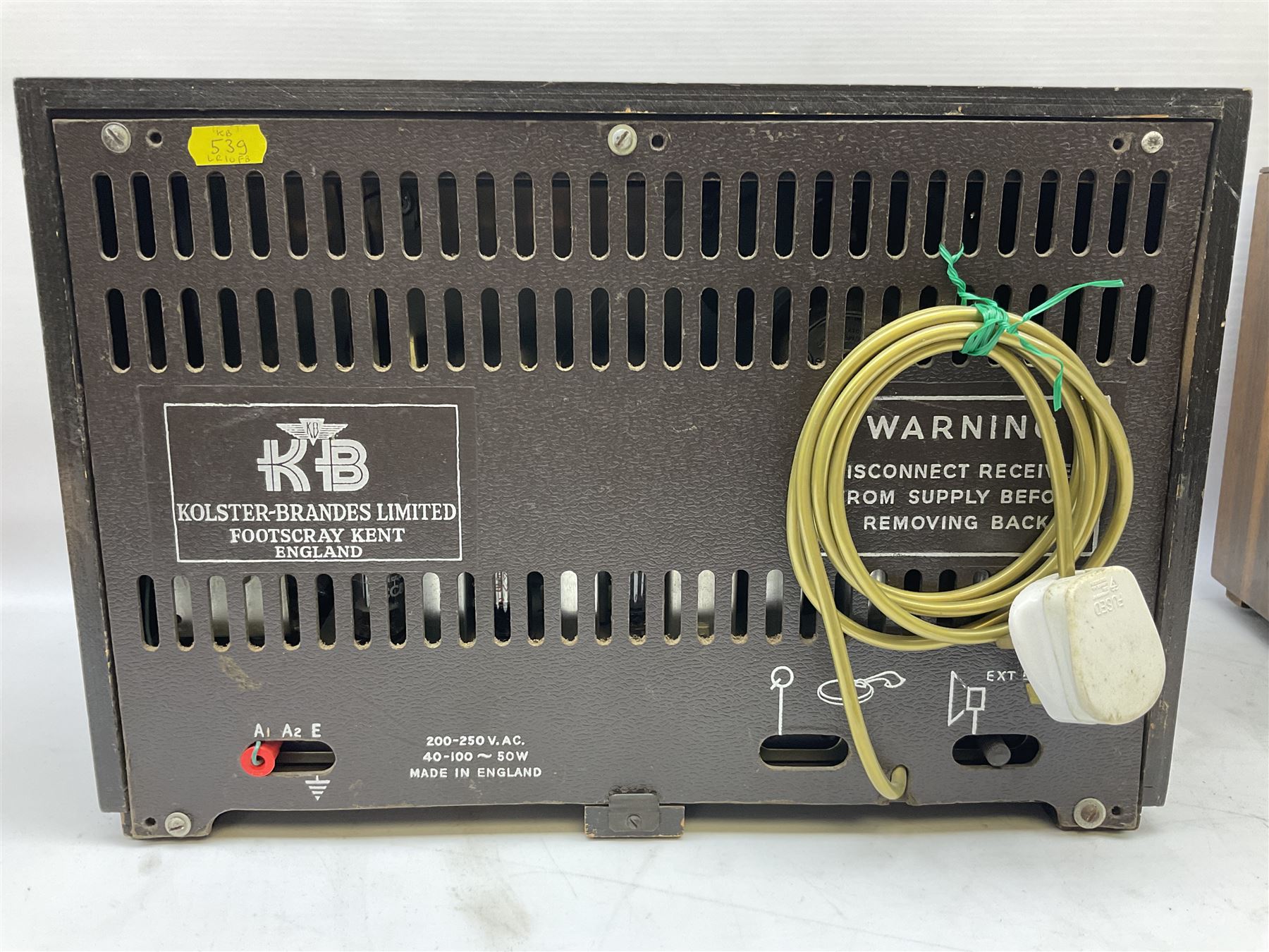 1950s Telefunken Deutschland TFK Model 2663WK radio in mahogany case with Bakelite knobs, Rees Mace Marine walnut cased radio, W50cm H34cm D26cm, together with 1955 Kolster-Brandes KB LR10FM radio and Hacker Mayflower II radio (4)