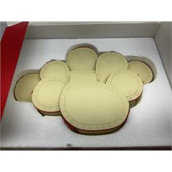 Royal Doulton The Mickey Mouse Collection Pluto figure, Coalport Characters The Snowman Dressing Up figure, three Royal Doulton Bunnykins figures comprising Policeman, Morris Danger and Eskimo, and display stand, Royal Doulton John Beswick Tiggy Winkle, Royal Albert Beatrix Potter Peter Postbag and three Goebel Hummel figures, all boxed