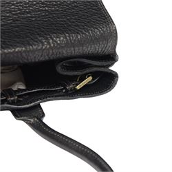 Mulberry Bayswater handbag, black mock crocodile-embossed leather with rolled leather top handles and brass hardware, the front secured by an oval Postman’s Lock stamped with the Mulberry tree motif, the interior lined in tan suede with zip pocket and slip compartments, leather brand tab stamped Mulberry, together with original Mulberry dust bag, W36cm D16cm H26cm