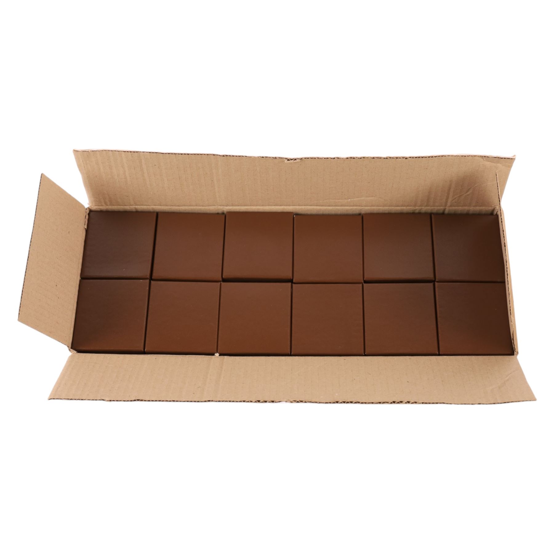Thirty-six brown leatherette jewellery boxes