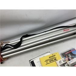 Topcon land surveying equipment - GTS 226 Electronic Total Station, serial no.UN4962; in carrying case with charger and spare battery; together with Leica tripod (2)