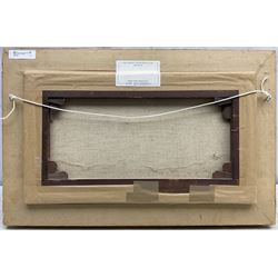 William Anslow Thornley (British fl.1858-1898): Shipping at Sea, oil on canvas signed 24cm x 44cm