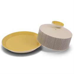 John Clappison for Hornsea pottery, Sunshine cheese dome, together with two Summit butter dishes, two compote dishes, salt and pepper shaker 