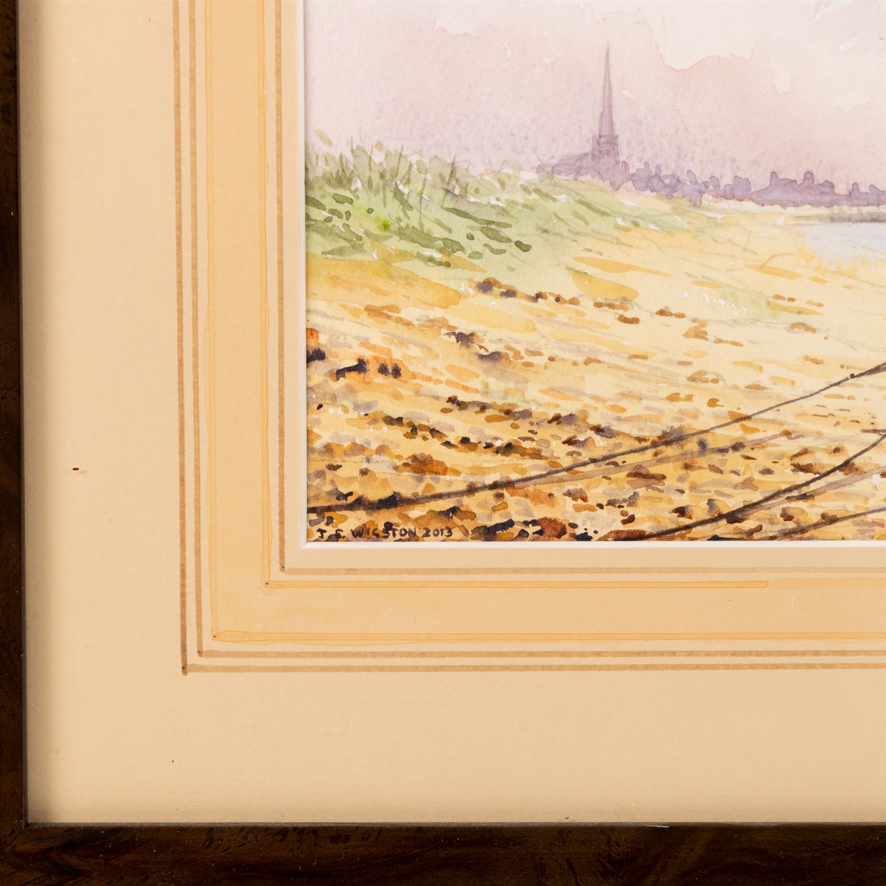 John Edwin Wigston (British 1939-): 'No 18 Dawn' 'No 19 Sunday Morning' 'No 20 Moonlight' and 'No 21 Storm', set of four watercolours signed and dated 2013, titled on label verso all 24cm x 35cm (4)