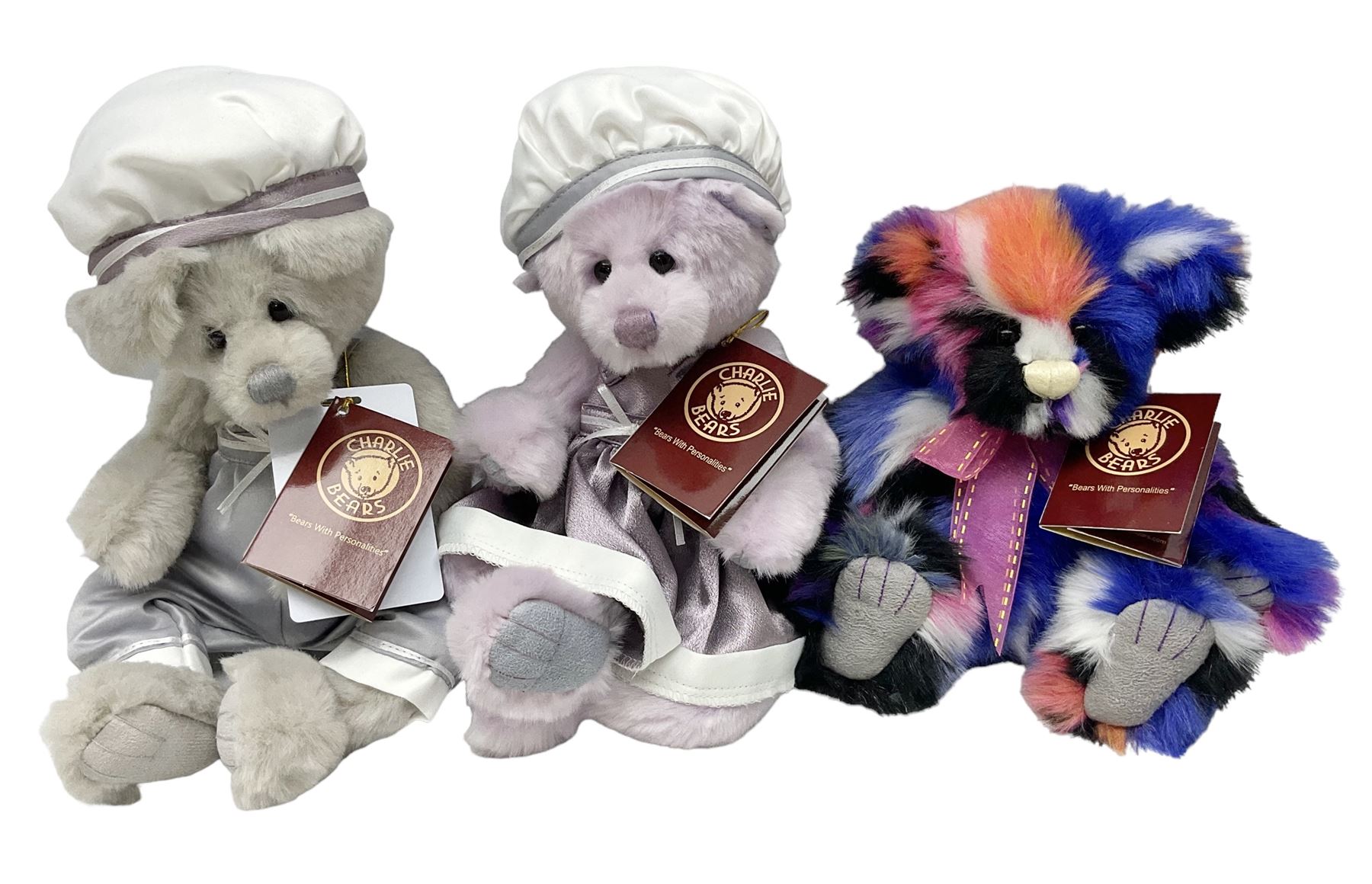 Charlie Bears - limited edition 'Jack' CB2052530 and 'Jill' CB2052540 No.110/1000 with labels; and 'Blotch' CB2170210 with labels (3)