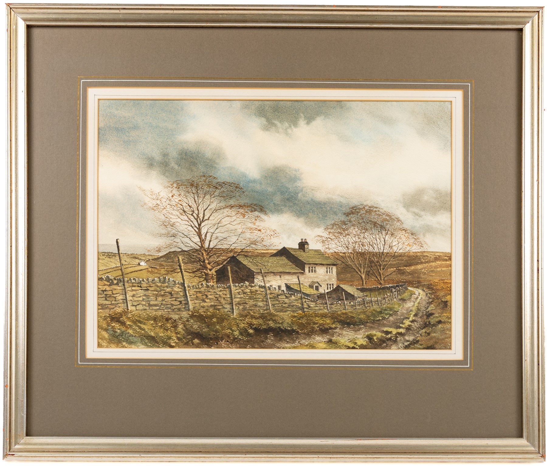 Arthur Craven (British 1934-2013): 'Bubbling Waters at Wycoller Farm' - Lancashire and 'Springs Farm - Enfield Side' - West Yorkshire, two watercolours signed, titled on label verso max 33.5cm x 47.5cm (2)