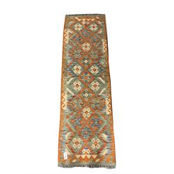 Choli Kilim beige ground runner, repeating border