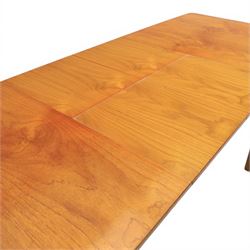 A.H. McIntosh & Co Ltd - Mid-20th century teak double leaf extending dining table (Extended 234cm)