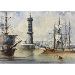 Attrib. William Gawin Herdman (British 1805-1882): Victoria Tower - Sailsbury Dock Liverpo...