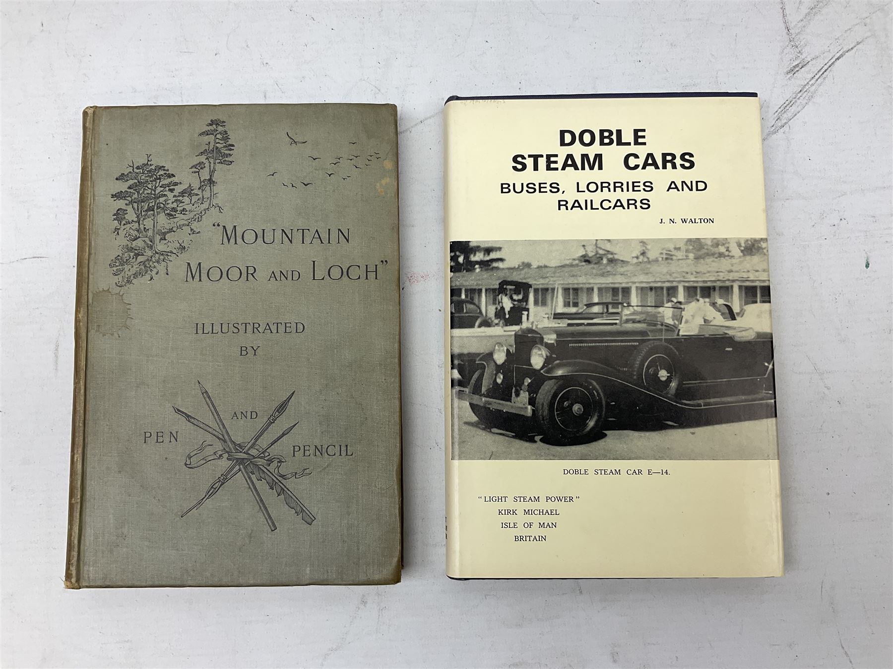 Locomotive Cyclopedia of American Practice (13th edition - 1947), compiled and edited for the American Railway Association, published and printed in the USA by Simmonds - Boardman Publishing Corporation, New York; three books on Traction Engines by G.F.A. Gilbert, two signed by the author; 'Mountain Moor and Loch' Illustrated by Pen & Pencil on the Route of the West Highland Railway; and a book on Doble Steam Cars (6)