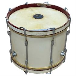 1950s Premier drum kit, owned by Ken Golder the original drummer in the John Barry Seven, comprising bass drum, floor tom, mounted tom, two bongos, Zildjian high hats and ride cymbal, Superzyn crash cymbal and stands, with some original receipts for the kit addressed to Mr Golder

