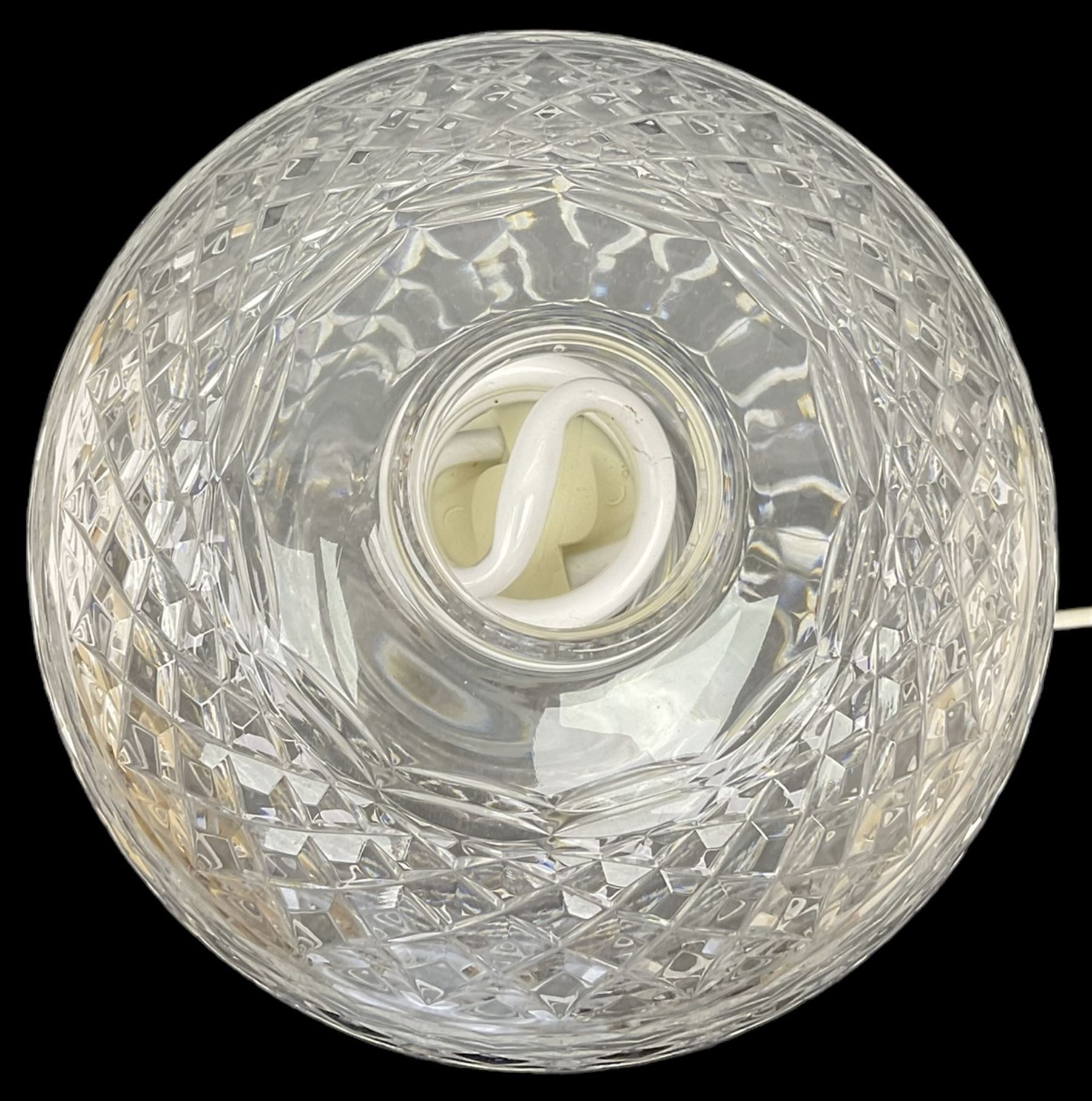Tyrone Crystal Slieve Donard table lamp and shade, H40cm