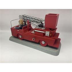 Eleven Robert Harrop figures from various collections, comprising limited edition The Trumpton Fire Engine Musical Box CGMB8 no. 359/1000, The Dragon from the Red Knight BN09, Bulldog Fireman DP165, Pointer Fire Chief DP184, Dalmatian New York Fire Fighter DP234, Dalmatian Fire Fighter DP191; Desperate Dan ‘Fireman Dan’ BDS11, Cuthbert CG13, Pugh (Clarinet) CG70, The Soup Dragon CL05 and Baby Dragon CL06
