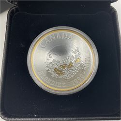 Royal Canadian Mint 2021 '125th Anniversary of the Klondike Gold Rush Panning for Gold' fine silver twenty-five dollar coin, cased with certificate