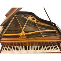 Pohlmann sapele mahogany cased baby grand piano, with duet stool