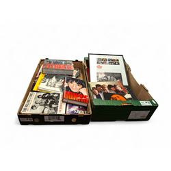 Rolling Stones memorabilia, including posters, CDs, books and tour programme, with a frame...