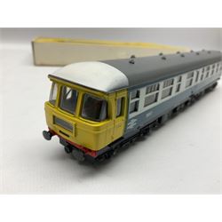 Trix '00/H0' gauge -  Intercity Transpennine 2-Car DMU Set, comprising Power and Trailer Cars, in blue/grey, Nos.51960; in original black and yellow picture box