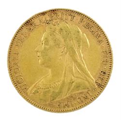 Queen Victoria 1900 gold full sovereign coin