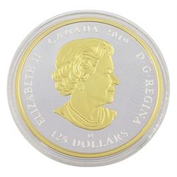 Queen Elizabeth II Royal Canadian Mint 'Tall Ships of Canada', 125 dollars fine silver coin, weight 502.99gm, cased with certificate