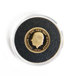 King Charles III Alderney 2024 '80th Anniversary of D-Day' gold proof full sovereign coin, cased with certificate