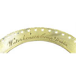 19th century Irish silver-gilt and gold Celtic Revival Tara brooch by Waterhouse & Company Dublin, openwork panels depicting animal and abstract motifs with applied bead work decoration, registration lozenge dated 1850  