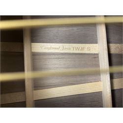 Tanglewood Folk/OM cedar and java wood acoustic guitar, the three-piece back with mango spalted wood insert; serial no.180914094 L101cm
