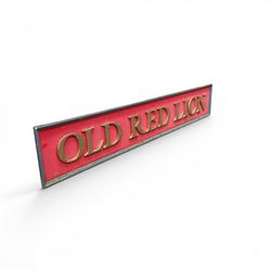 Old Red Lion - aluminium, red and gold painted pub sign