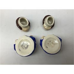 Fifteen Face Pots by Kevin Frances, all of music interest, to include the Beatles; Paul 'Kookoocachu', 'Love Is All You Need', 'Octopus's garden', 'While My Guitar Gently Weeps', 'All You Need Is Love' and 'Everybody's talking and no one says a word', Elton John; I'm still standing, Buddy Holly; 'That will be the day', David Bowie 'We can be heroes' , Mick Jagger prototype colour type etc, all boxed  