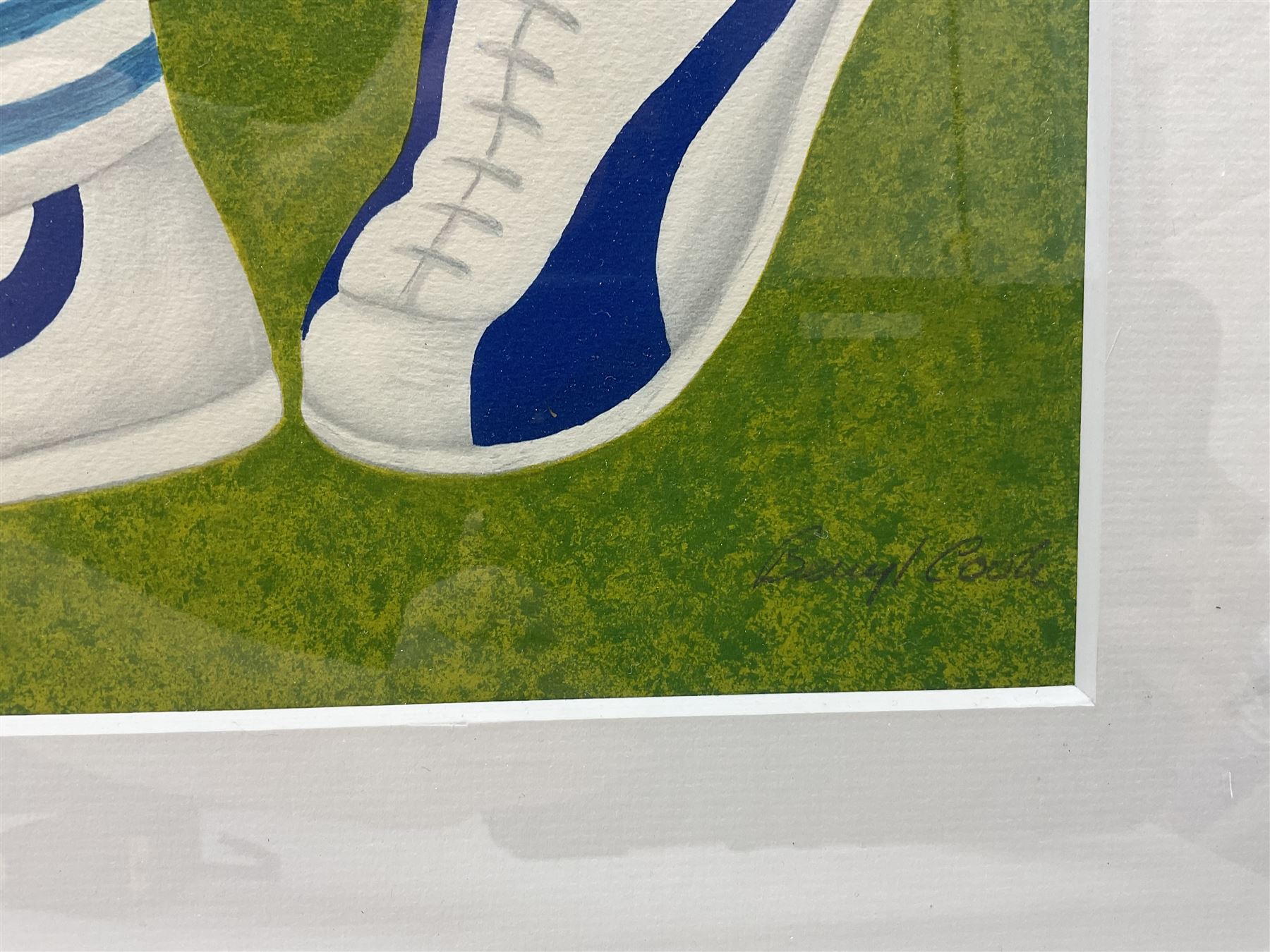 Beryl Cook OBE (British 1926-2008): 'Tennis', limited edition lithograph signed and numbered in pencil, together with two further prints after the same artist 84cm x 66cm (3)