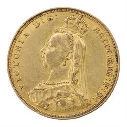 Queen Victoria 1887 gold full sovereign coin