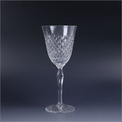 Set of five Stuart Crystal wine glasses and a Edinburgh Crystal thistle glass