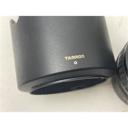 Canon EOS 5D camera body, with 'Tamron SP 70-300mm F/4-5.6 lens, and accessories, together with soft case