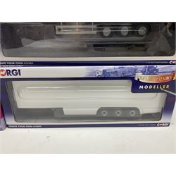 Corgi - limited edition Cafe Connection Albion Reiver Sheeted Platform lorry W.H. Malcolm Ltd Jungle Cafe No.CC11603; and seven Hauliers of Renown Modeller Series vehicles CC19910, 19911, 19912, 19913, 14100, 14000 & 13700 all boxed; together with two Modeller Accessory packs (10)