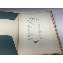 The R. Kann Collection, Objects D/Arts Vol I, Middle Age and Renaissance, and Vol II XVIIIth Century, together with The R. Kann Collection, Pictures, Vol I & Vol II, Paris, Charles Sedelmeyer 1907, photogravure plates