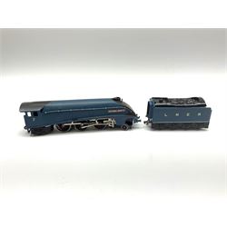 Hornby Dublo - three-rail early post-war A4 Class 4-6-2 locomotive 'Sir Nigel Gresley' No.7 with instructions and separately boxed tender; both in pale blue boxes (2)